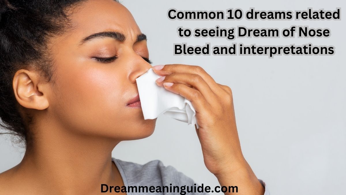 Common 10 dreams related to seeing Dream of Nose Bleed and interpretations
